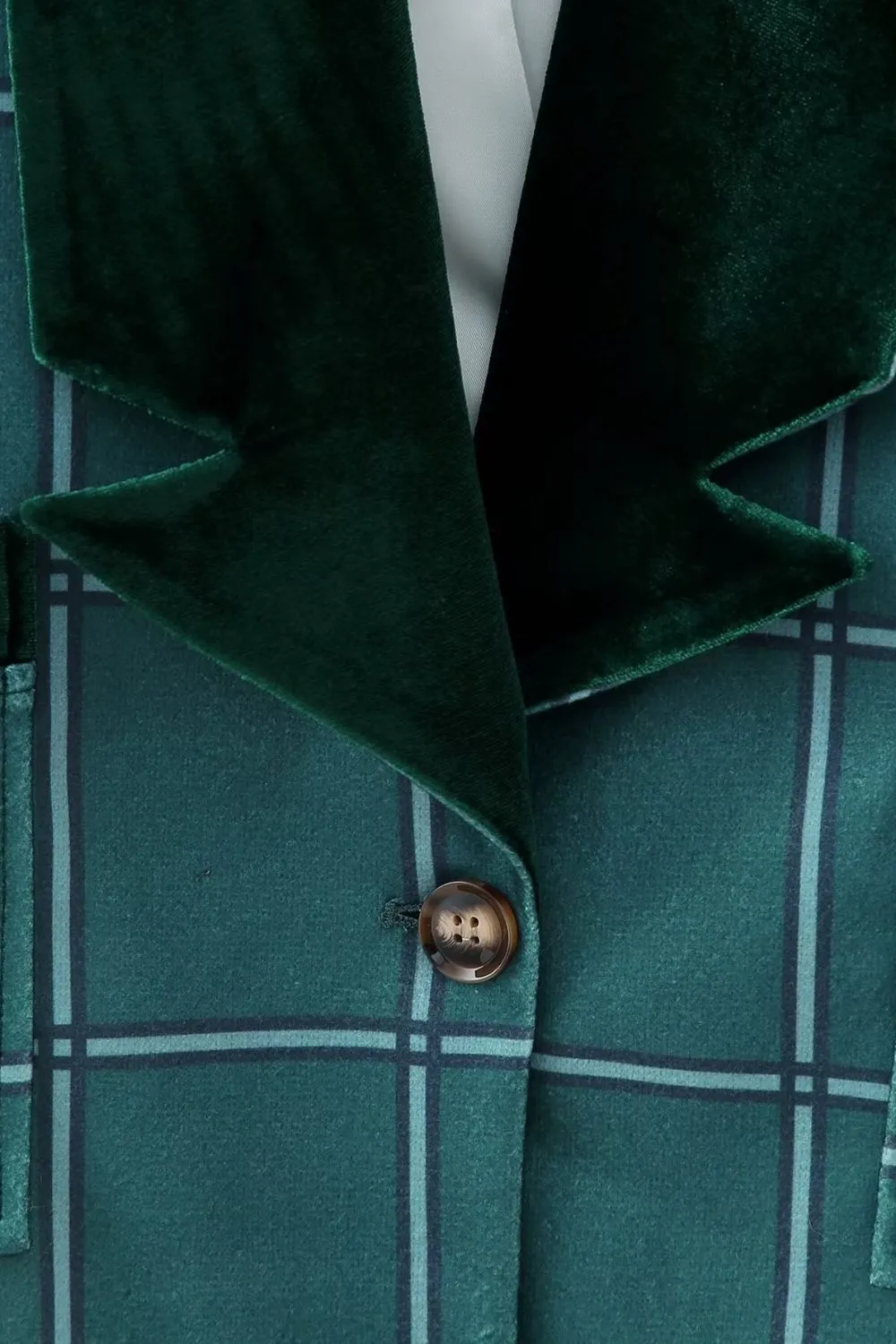 ‘ Jesse’ Velvet Wool-Blend Blazer