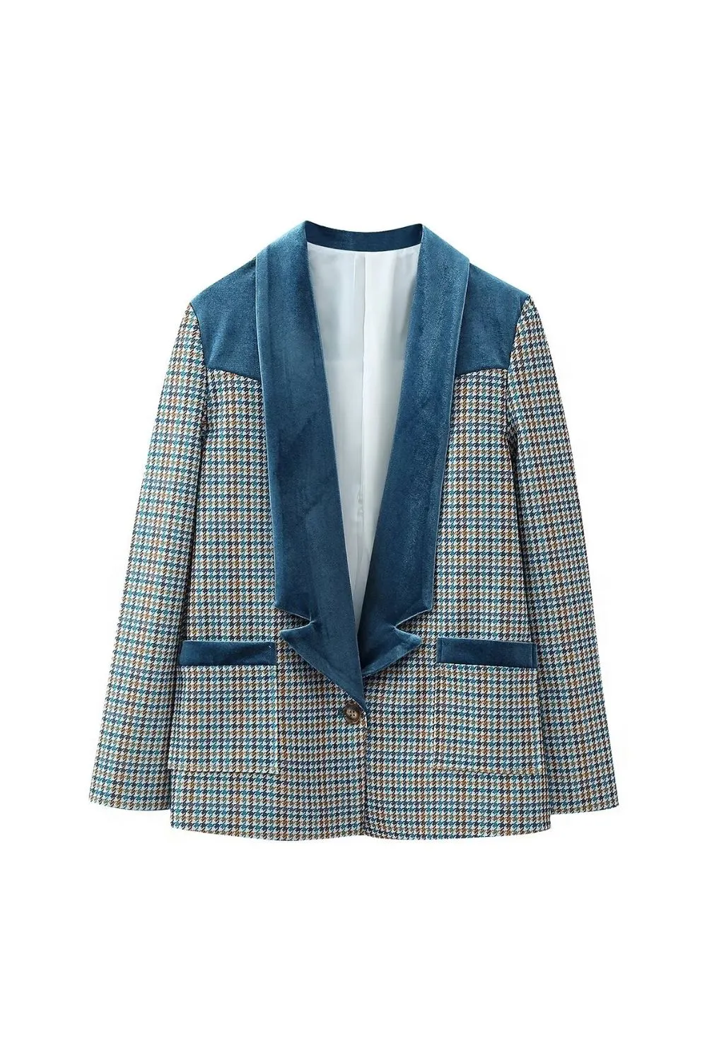 ‘ Jesse’ Velvet Wool-Blend Blazer