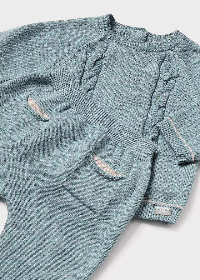 Baby Sweater Set w/Hat, Iceberg, 2511
