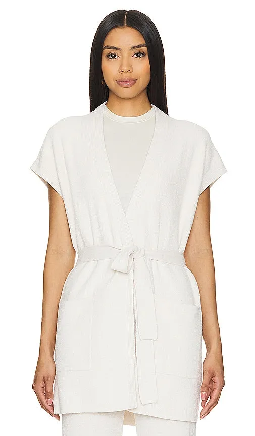 Barefoot Dreams CozyChic Ultra Lite Waist Tie Vest in Neutral