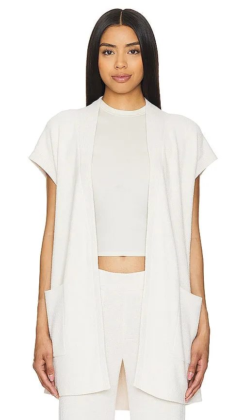 Barefoot Dreams CozyChic Ultra Lite Waist Tie Vest in Neutral