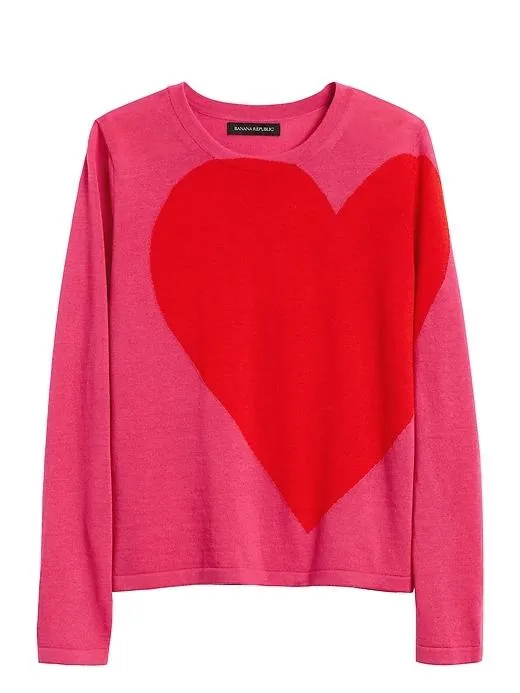 Big Heart Sweater in Pink