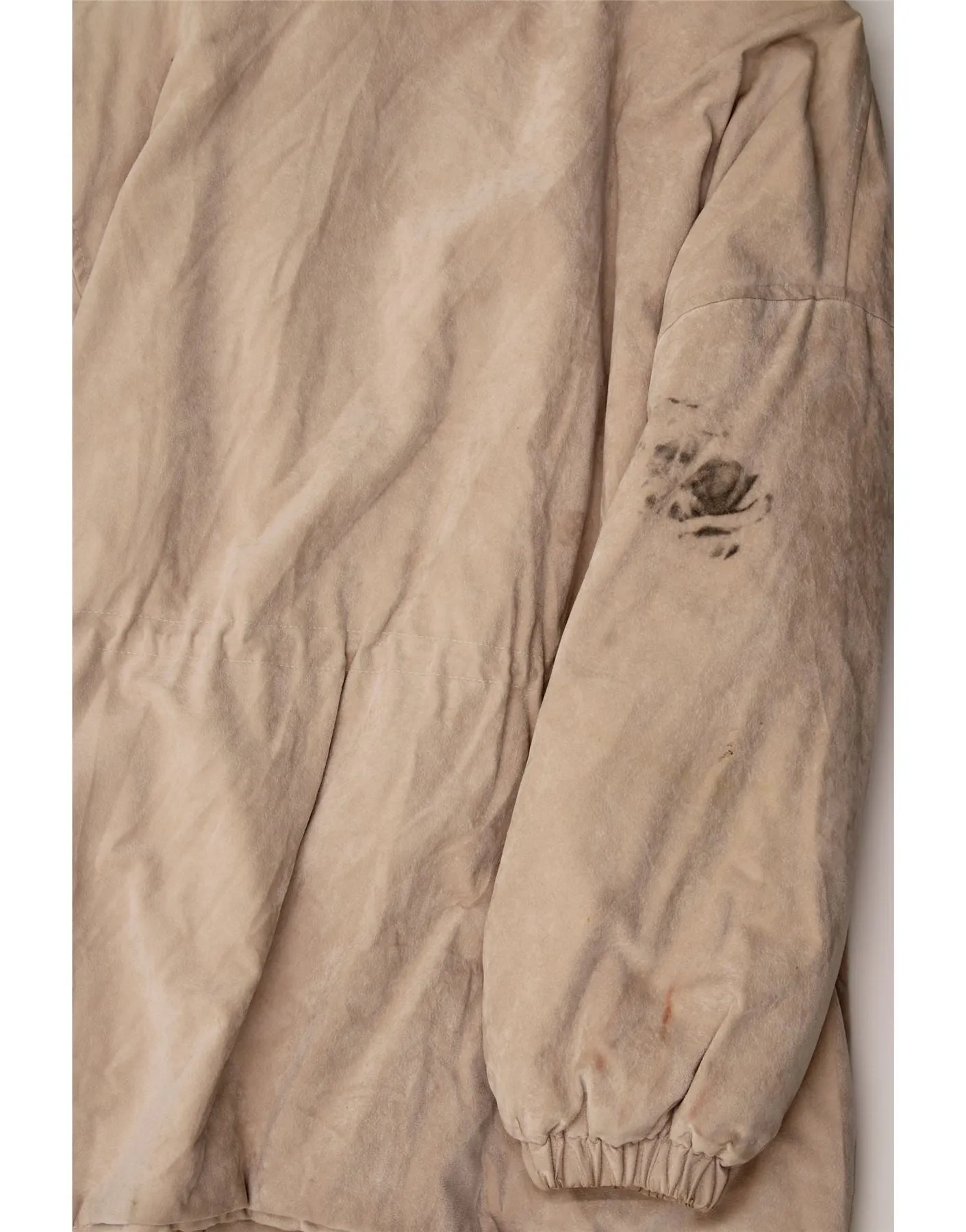 CAROLINA PEDRJONI Womens Suede Overcoat UK 14 Medium Beige