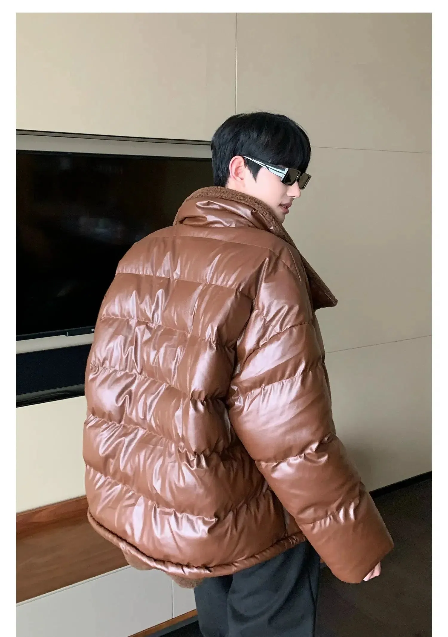 ChicMy-Fall Outfits -Autumn/Winter Coat Jacket INS Style Street Fashion Lamb Velvet Puffer Leather Jacket