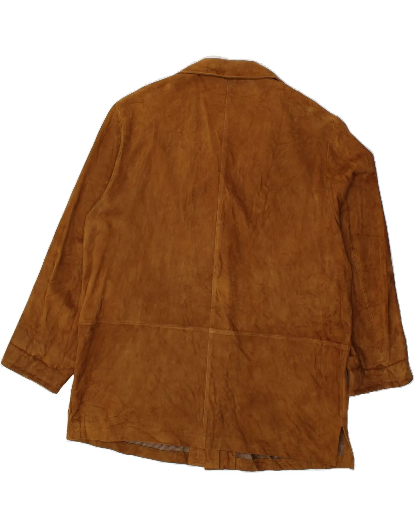 CONBIPEL Womens Suede Overcoat IT 50 XL Brown Leather