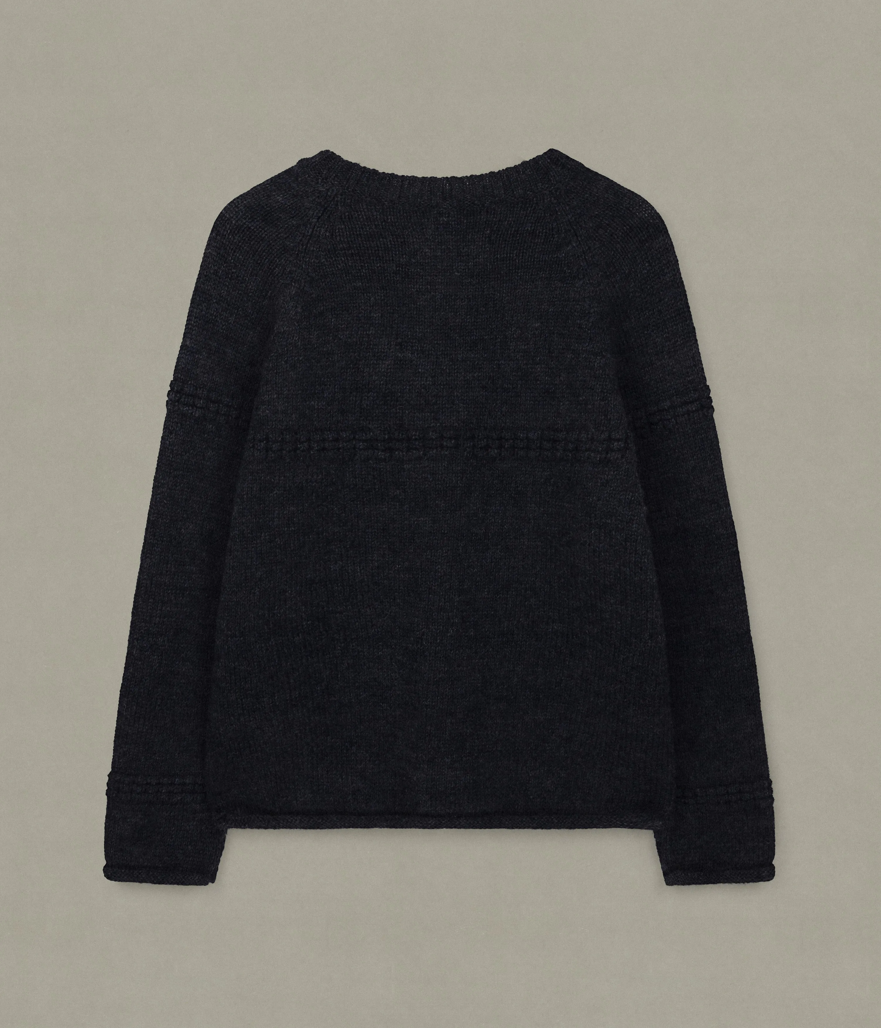 Draw String Sweater, Charcoal