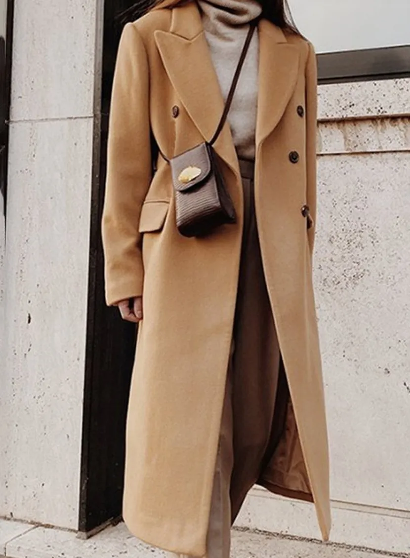 Dunnmall Long sleeved wool coat