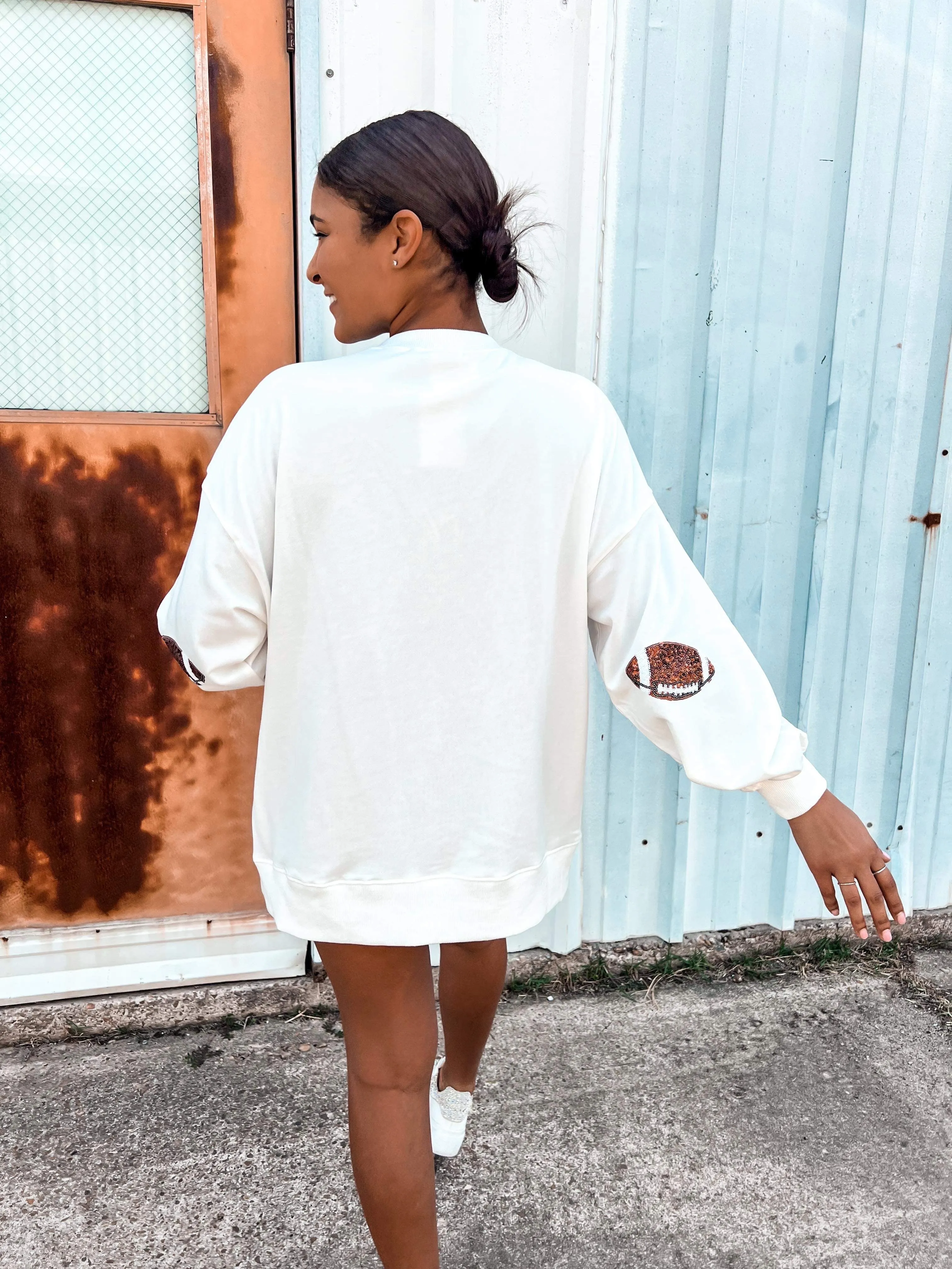 Football Sequin Pullover