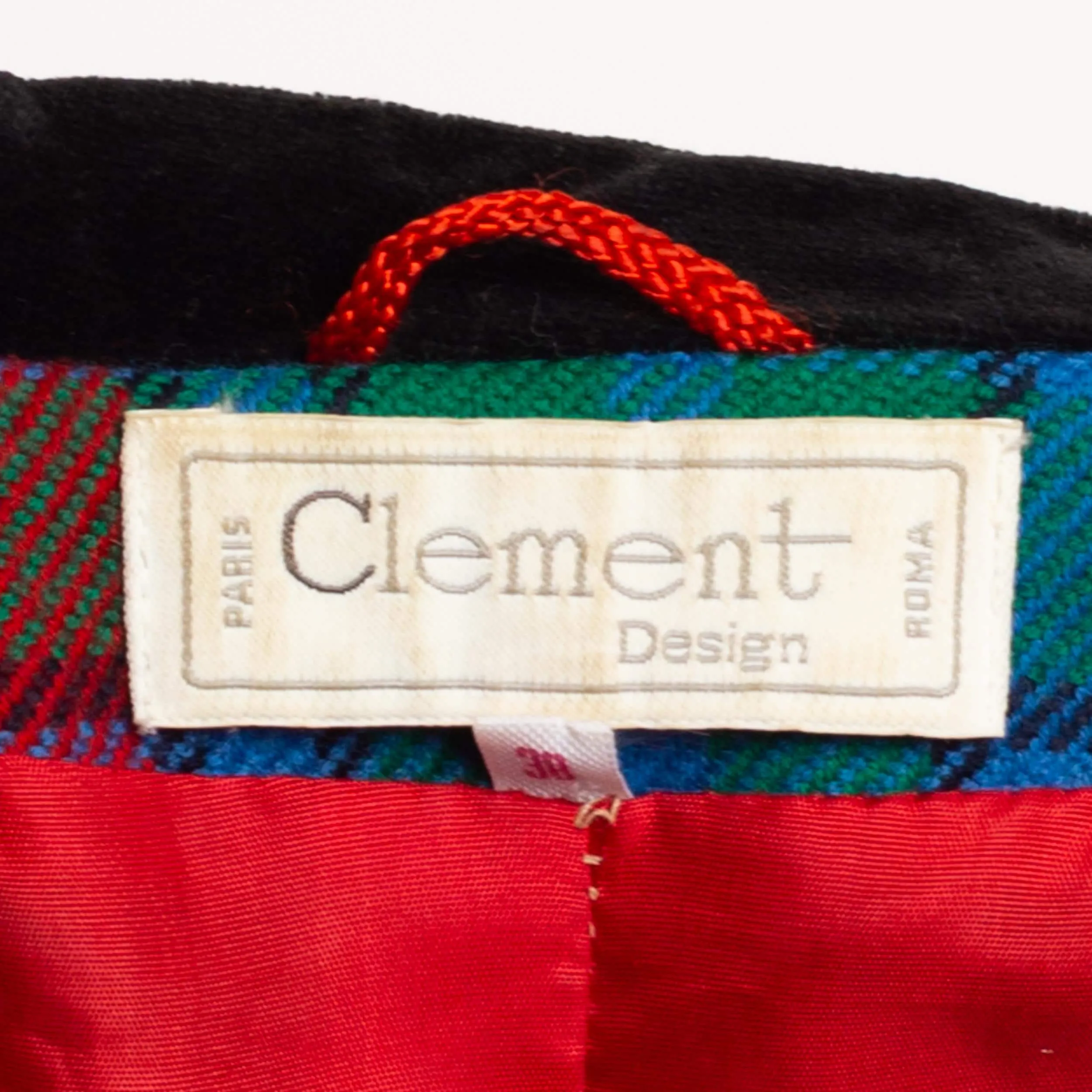 Large 80s Colorful Plaid Cashmere Wool Blazer