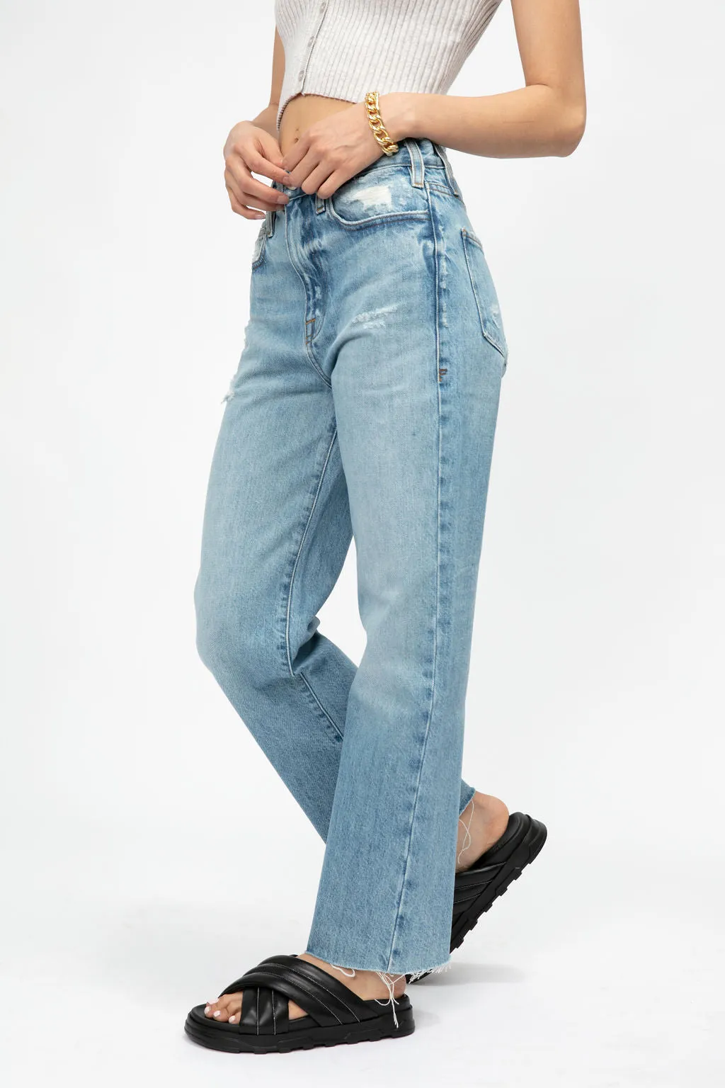 Le Jane Crop Jean in Baines Rips