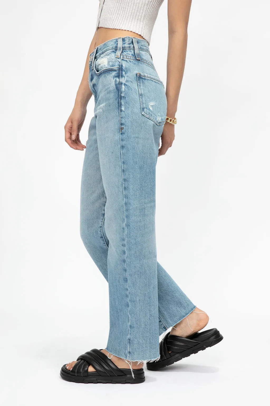 Le Jane Crop Jean in Baines Rips