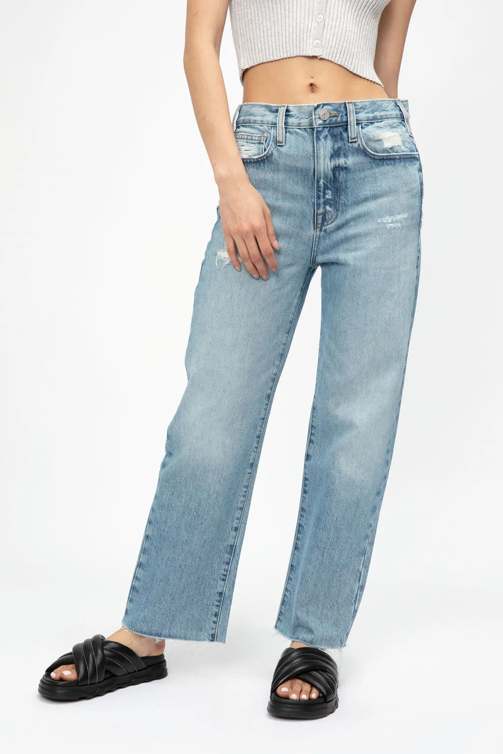 Le Jane Crop Jean in Baines Rips