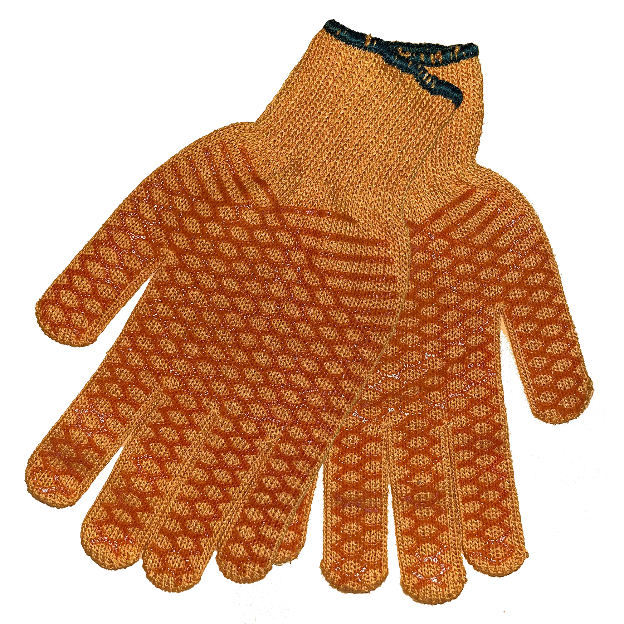 Sea Striker Men's Orange String Knit Gloves