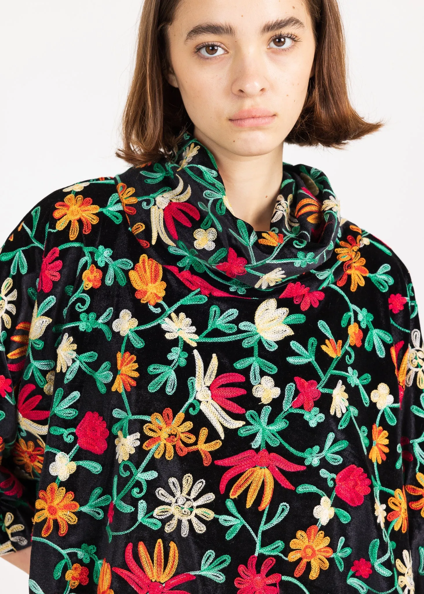 SEATTLE SWEATER velvet embroidered 0823