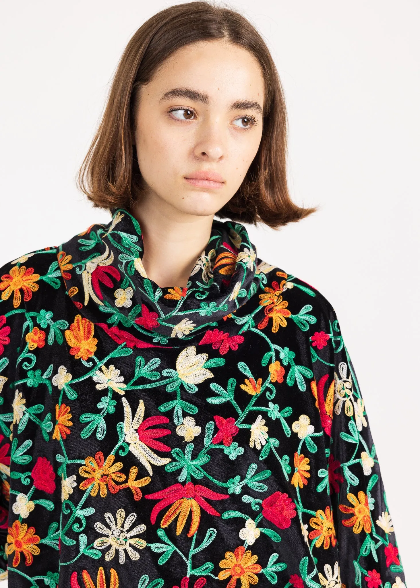 SEATTLE SWEATER velvet embroidered 0823
