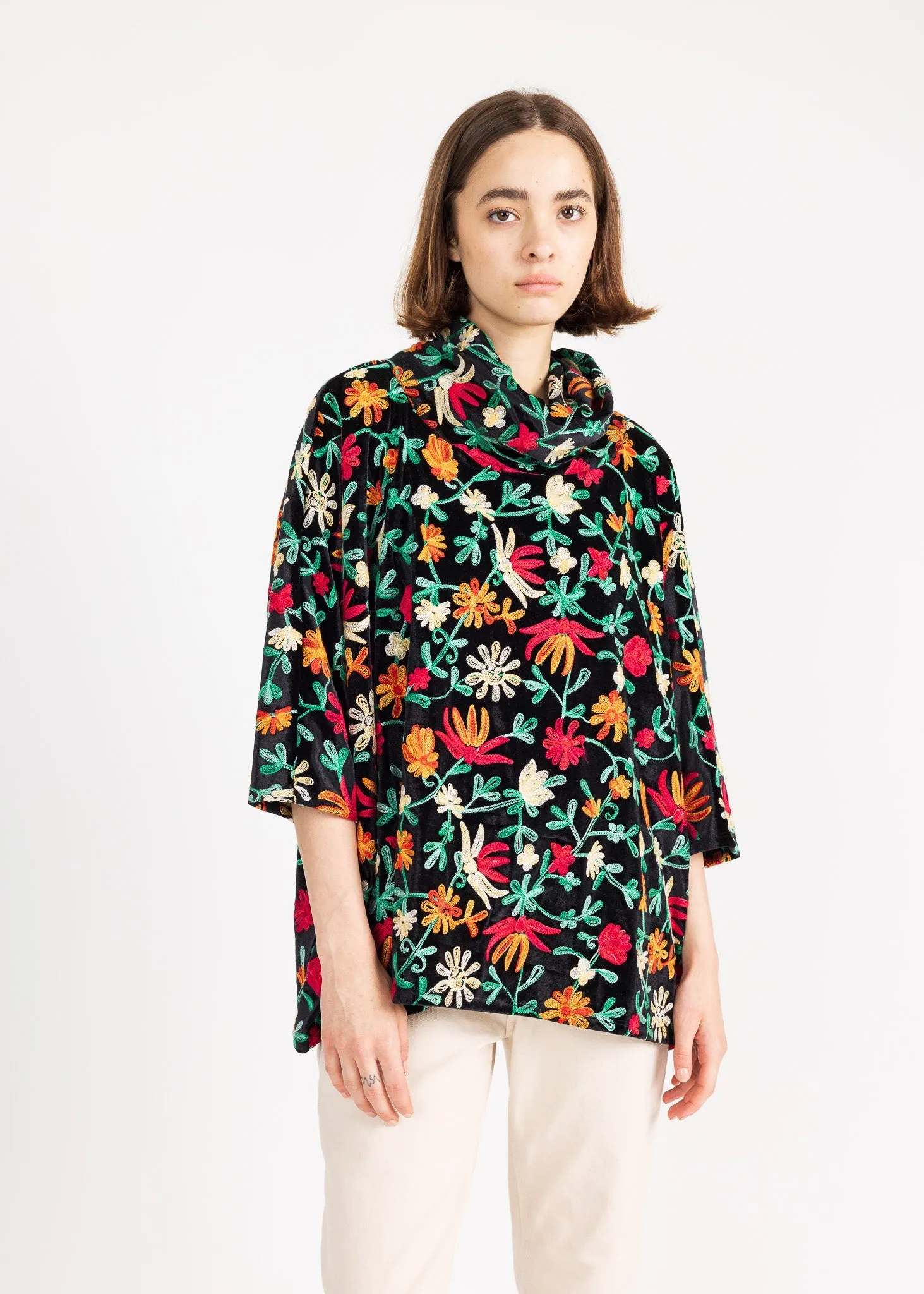 SEATTLE SWEATER velvet embroidered 0823