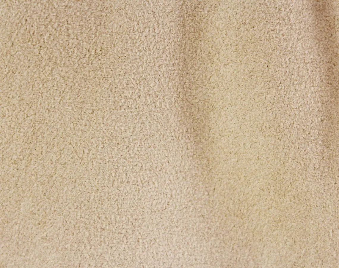 Size 14 Beige Coat - Faux Suede Spring Tailored - Classic 1960s 1970s Large Overcoat & Belt - Scrollwork Details - Hong Kong Label - Bust 40