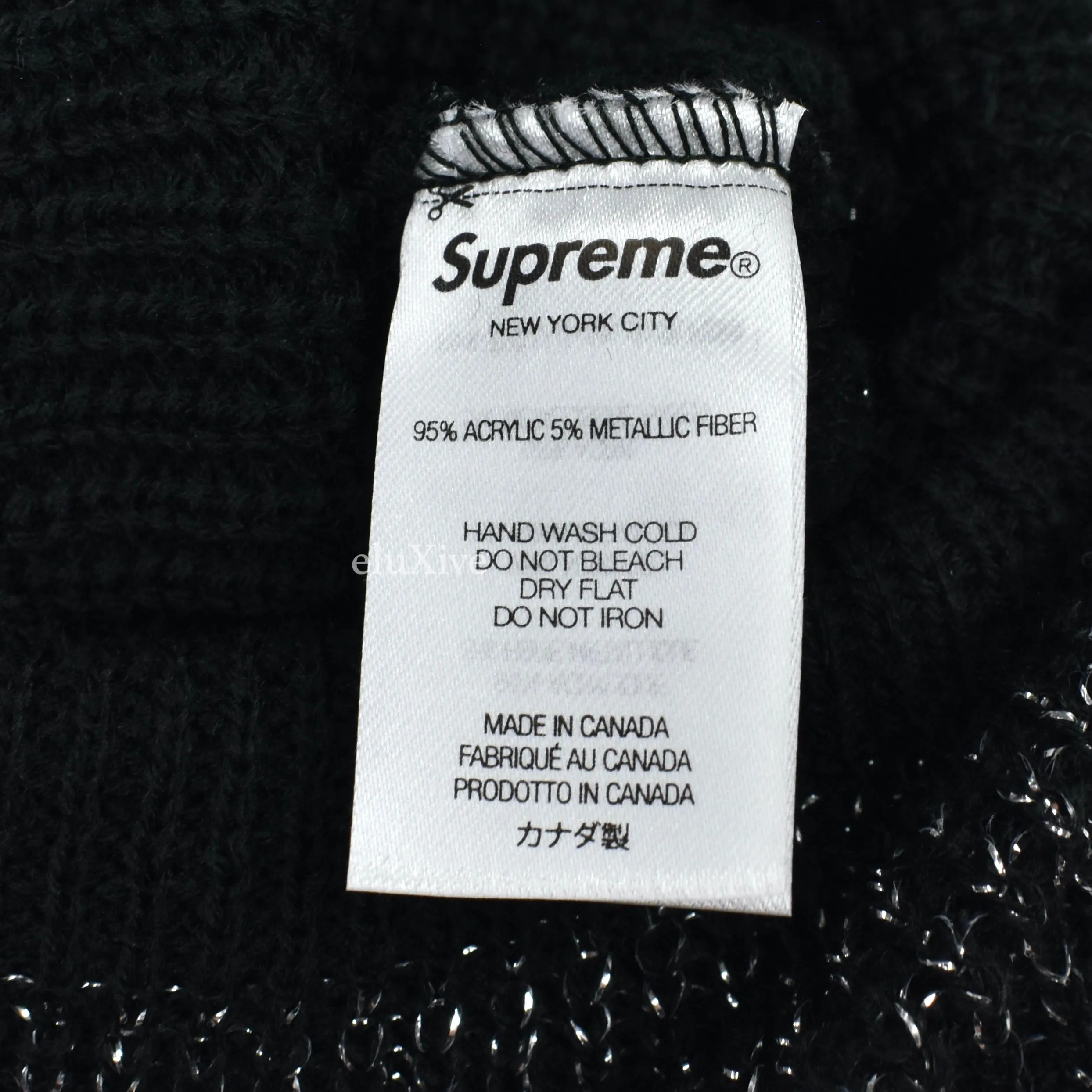 Supreme - Lurex Knit Balaclava (Black)