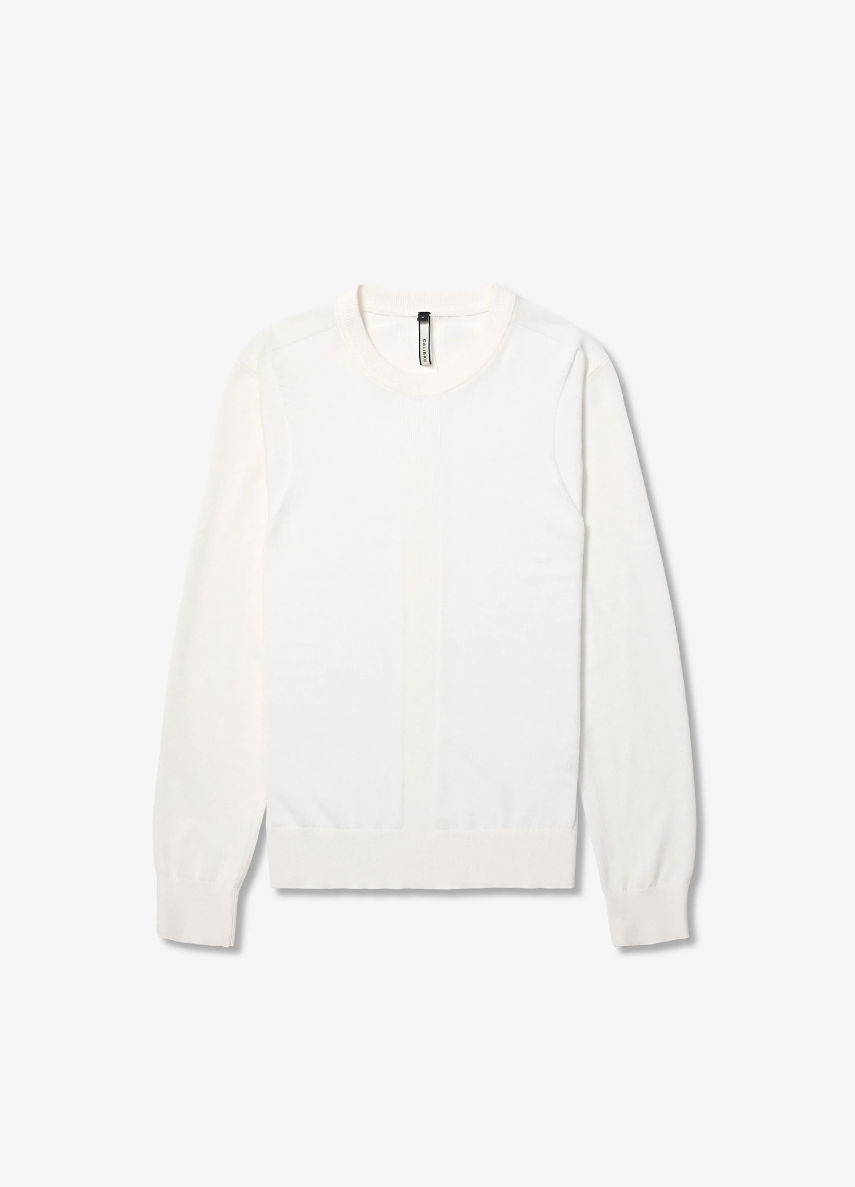 Tech Cotton Panelled Sweater White