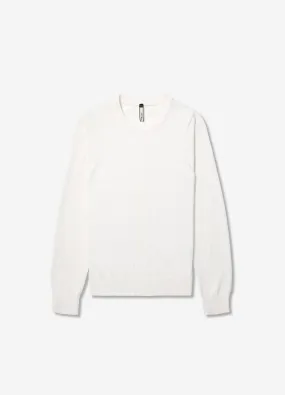 Tech Cotton Panelled Sweater White