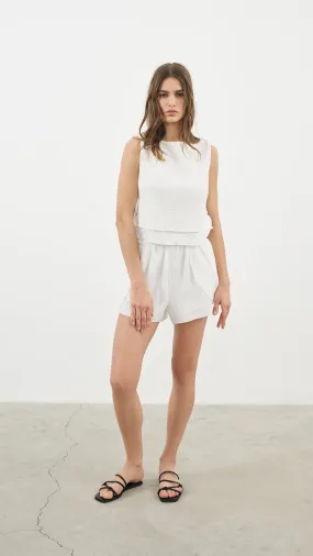 The Handloom Mia Tie Top White