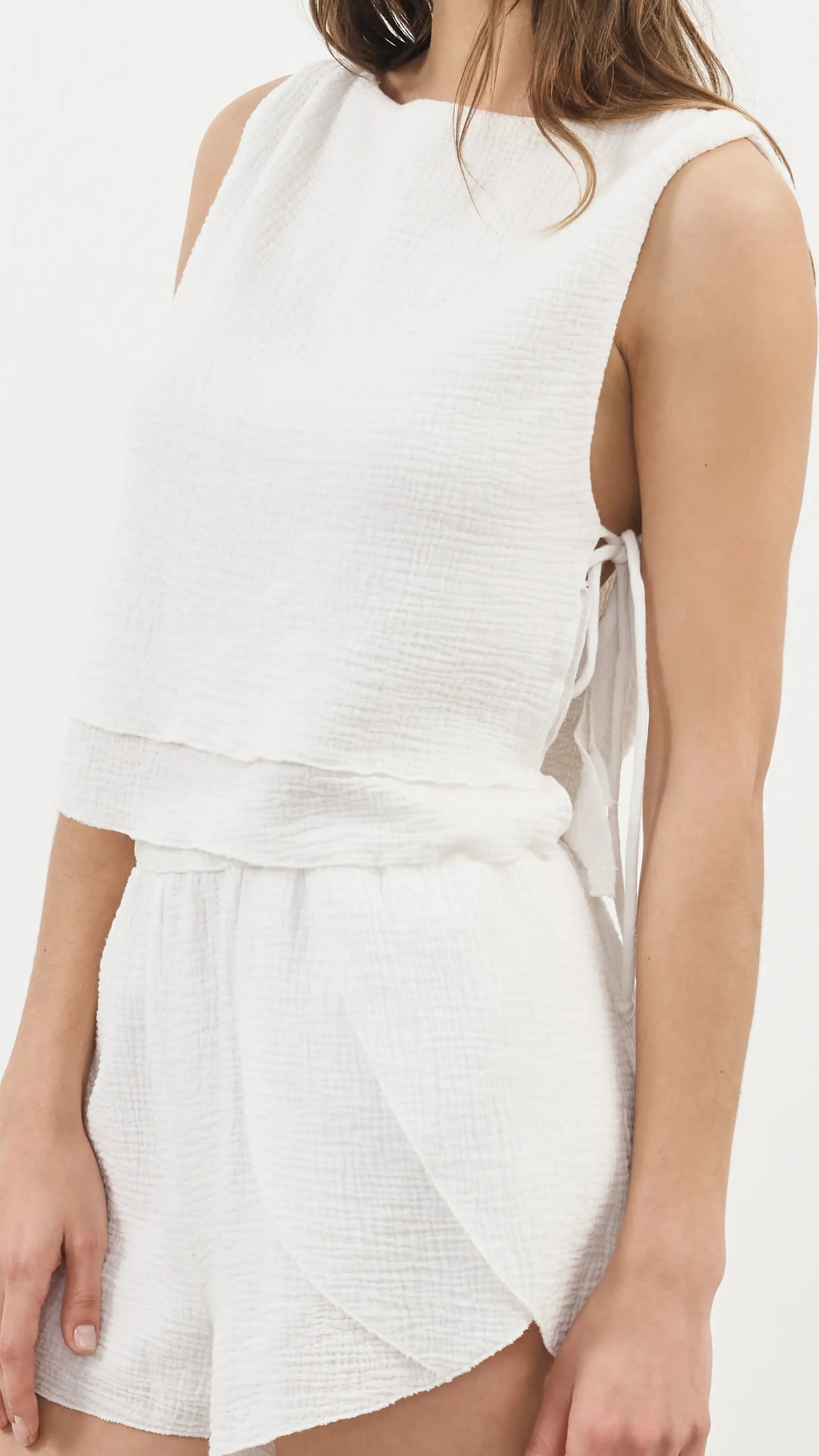 The Handloom Mia Tie Top White
