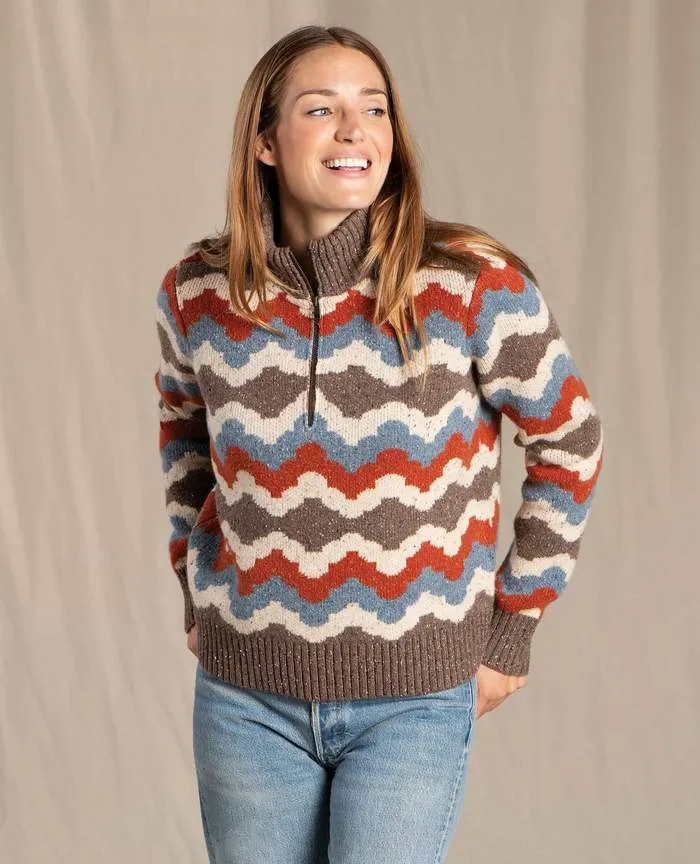 TOAD&CO WILDE QUARTER ZIP SWEATER