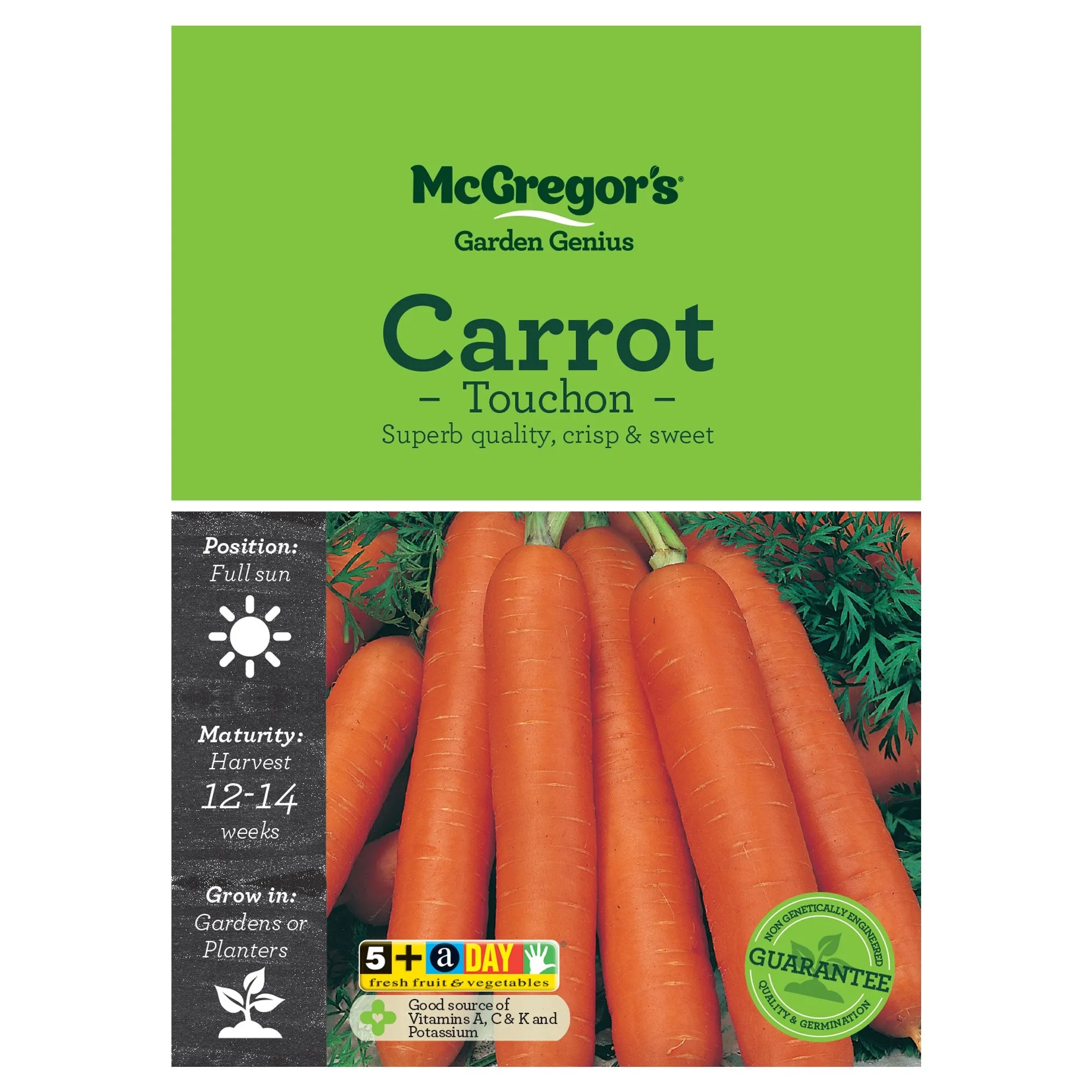 Vegetable Seeds, McGregor's, Carrot Touchon