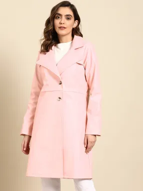 Women Leather Overcoat